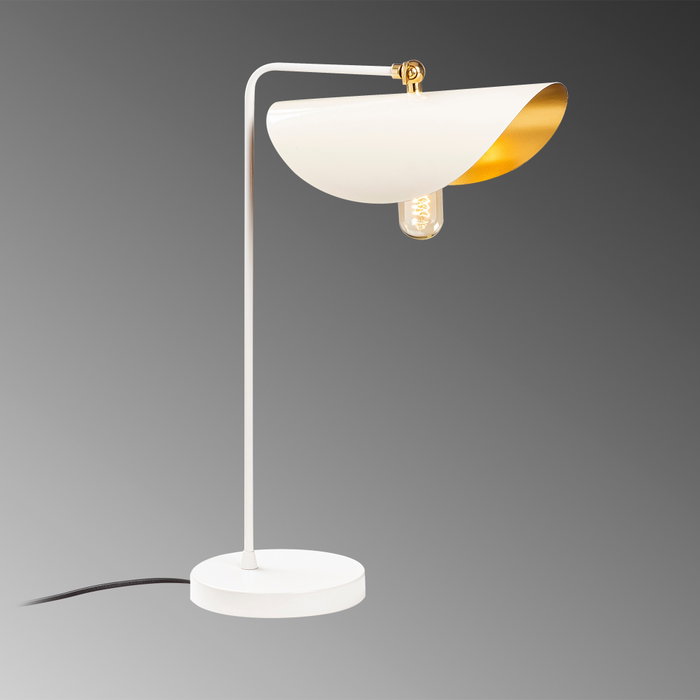 Opviq Sivani - MR - 844 Lámpara de Mesa Blanco y Dorado